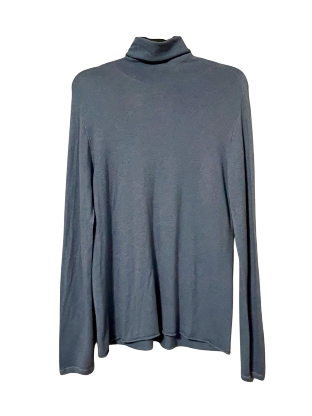Majestic Filatures 100% Cashmere Turtlneck Top Lightweight Soft Blue 3 Medium